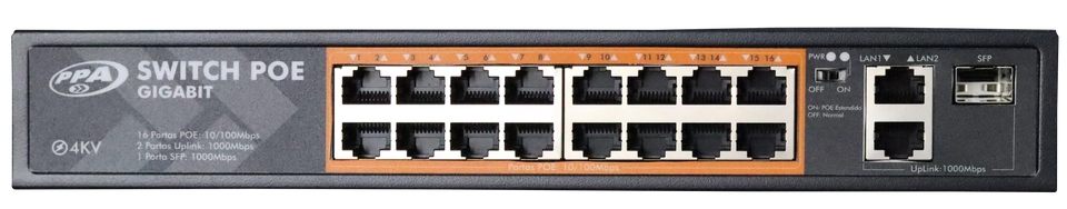 Switch POE - 16 Portas
