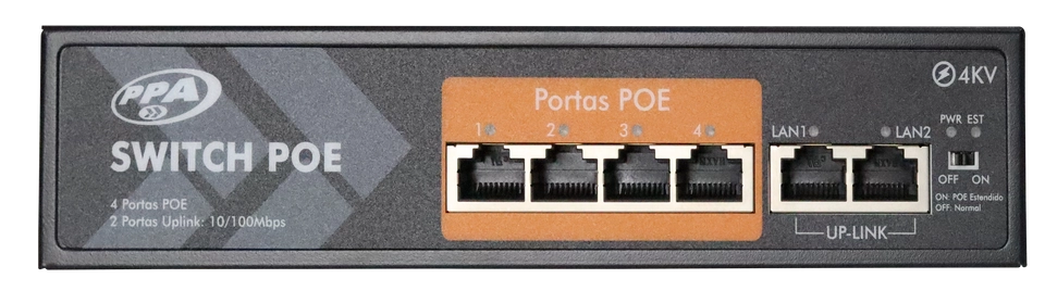 Switch POE - 4 Portas